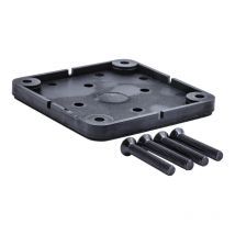 Kit de fixation sur verre pour serrure électronique de meuble - Décor : Noir - Section : 60 x 60 mm Itar
