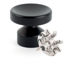 L'attachante - Kit de Fixation : Vis placo Longueur 16 mm Alu + Grande Patère concave Noir