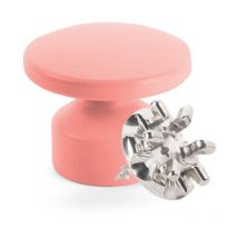 L'attachante - Kit de Fixation : Vis placo Longueur 16 mm Alu + Grande Patère convexe Flamant rose