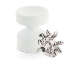 L'attachante - Kit de Fixation : Vis placo Longueur 16 mm Alu + Petite Patère concave Blanc