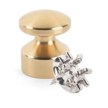 Kit de Fixation : Vis placo Longueur 16 mm Alu + Petite Patère convexe Laiton - L'Attachante