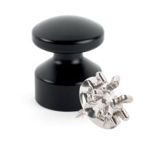 L'attachante - Kit de Fixation : Vis placo Longueur 16 mm Alu + Petite Patère convexe Noir
