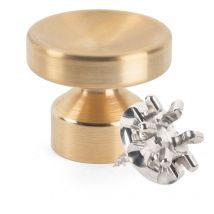 L'attachante - Kit de Fixation : Vis placo Longueur 20 mm Alu + Grande Patère concave Laiton