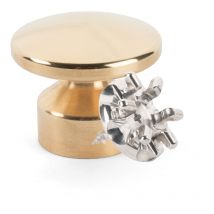 Kit de Fixation : Vis placo Longueur 20 mm Alu + Grande Patère convexe Laiton - L'Attachante