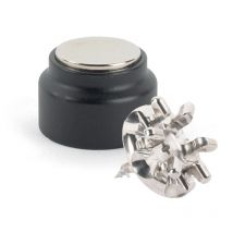 Kit de Fixation : Vis placo Longueur 20 mm Alu + Support aimant Noir L'attachante