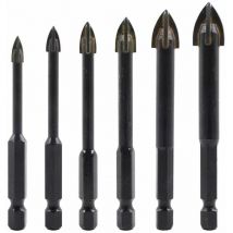 Ymyny - Kit de forets et de forets en carbure de tungstène pour carrelage -(carrelage, brique, ciment, béton, verre, plastique, bloc de métal, bois)
