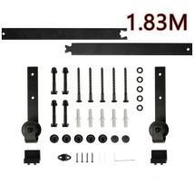 Jeobest - Skecten 6FT/183CM Herraje para Puerta Corredera, Puertas Corredera Carril, Negro