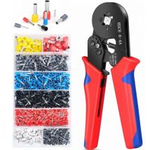 Csparkv - Kit de herramientas de engarce de casquillos de alicates y tenazas con kit de terminales de casquillos de cable de 1200 piezas, alicates de