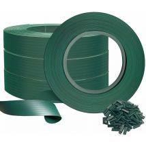 Vounot - Kit de lamelles occultantes pvc brise vue 300m x 4.7cm avec 600 clips Vert