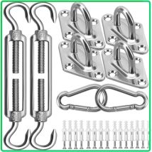 Kit De Matériel Pour Voiles D'Ombrage - Kit D'Installation De Pare-soleil En Acier Inoxydable 304-15,2 Cm - Pour Installer Des Voiles D'Ombrage 