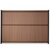 Gardenode - Kit de ocultación composite Premium V24 - Marrón 2,5m largo x 1,5m de altura