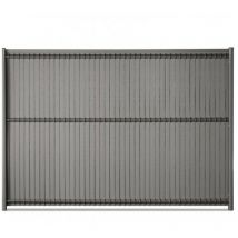 Gardenode - Kit de ocultación composite Premium V24 - Gris Cuarzo 2,5m largo x 1,75m de altura