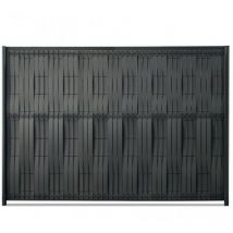 Easycloture - Kit de ocultación composite trenzado Universal - Gris antracita 2,5m largo x 1,75m de altura