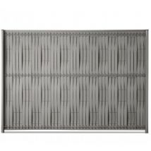 Gardenode - Kit de ocultación composite trenzado Universal - Gris Cuarzo 2,5m largo x 1,75m de altura
