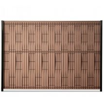 Gardenode - Kit de ocultación composite trenzado Universal -Marrón 2,5m largo x 1,5m de altura