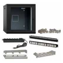 Item - Kit de panel de rack 6 unidades utp CAT6 con panel de 24 puertos 10001