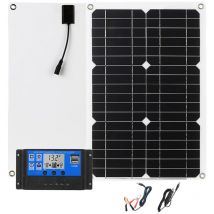 Chargeur et mainteneur de batterie solaire portable - Panneau solaire - Contrôleur de charge intelligent intégré - Chargeur solaire pour voiture,