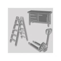 Hünersdorff - Kit de pared de varias instantes contenedores transparentes de alta resistencia al plástico gris claro