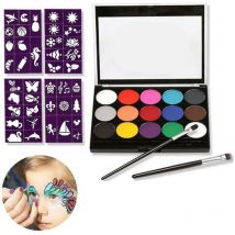 Kit de peinture corporelle pour peinture corporelle, palette professionnelle de 15 couleurs lavable