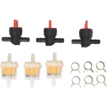 Kit de pince de filtre de Valve d'arrêt de réservoir de gaz G1/4 pour débroussailleuse de jardin carburateur de tondeuse à gazon