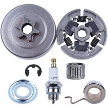 Jalleria - Kit de piñón de embrague de 3/8' para Stihl 017, 018, MS170, MS180, 021, 023, 025, MS210, MS230 y MS250. Incluye piñón, tambor de
