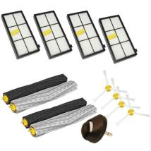 Kit de remplacement pour iRobot Roomba 800 (870 880 980) - volant, brosse extracteur, 4 filtres hepa, brosse latérale