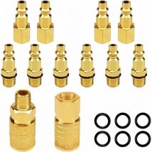 S-giant Kit de Prise de Connecteur de Coupleur d'air1/4"NPT-12 Pcs Raccords de compresseur d'air Connecteur rapide pneumatique américain