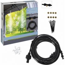 Spetebo - Kit de pulvérisation d'eau avec 10m de tuyau et 8 buses - Kit de brumisation pour terrasse