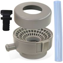 Sweeek - Kit de raccord au chéneau gris pour récupérateur d'eau. pour gouttière carrées 75x75mm. rondes Ø70-80-100mm et rectangulaires 70x80mm