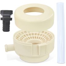 Kit de raccord au chéneau beige pour récupérateur d'eau. pour gouttière carrées 75x75mm. rondes Ø70-80-100mm et rectangulaires 70x80mm