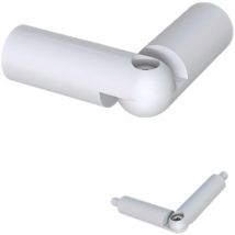 Kit de raccords d'angles réglables gris mat pour garde-corps en aluminium : 1 pour passe-main et 5 pour traverses