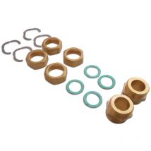 Kit de raccords pour tuyauterie flexible inox dn 20