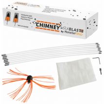 Kit de ramonage 9m Nylon Flexible Hérisson de Ramonage Synthétique Nettoyage Poêle Entrainement Perceuse Électrique