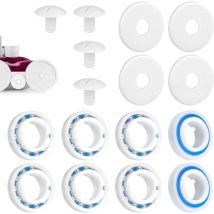 Qiyao - Kit de Reconstruction de Nettoyeur de Piscine, Comprend 8 Roulements à Billes de Roue C60 4 Vis de Roue C55 et 4 Rondelles C64 Nettoyeur de