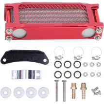 Kit de refroidisseur d'huile moteur radiateur universel pour vtt moto tout-terrain 100CC‐250CC Kit de refroidisseur d'huile moteur de radiateur de