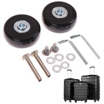Kit de remplacement de roue de valise [45 mm] Roulette de valise Bagages Réparation de valise Amortisseur de roue en caoutchouc Roue pivotante