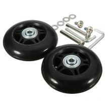 Kit de remplacement de roue de valise, roues universelles en caoutchouc, outil de roulement pivotant (jeu de 2 temps), 64mm × 18mm