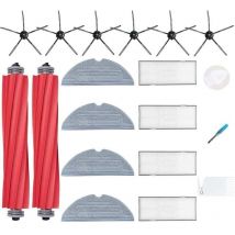 Ersatzset für Roborock S7 S7 Plus S7 MaxV S7 MaxV Ultra Roboterstaubsauger, 4 Filter, 4 Wischtücher, 6 Seitenbürsten und 1 Bürste