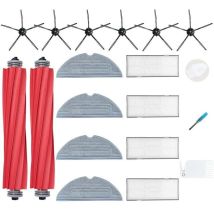 Kit De Remplacement Pour Robot Aspirateur Roborock S7 S7 Plus S7 Maxv S7 Maxv Ultra 4 Filtres 6 Brosses Latérales 4 Lingettes 1 Brosse Principale