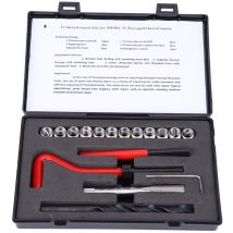 Rapanda - Kit de réparation de filetage 17 pièces M10x1,25 Ensemble de tarauds de refiletage en acier inoxydable pour filetage femelle