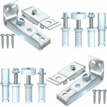 Kit de réparation de matériel de porte pliante - Lot de 2 pièces de rechange pour portes de placard coulissantes pliantes comprenant un support