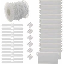 Kit de réparation de Stores verticaux, Accessoires pour store vertical, connecteurs de chaîne en plastique Connecteurs supérieurs Cintres de 89 mm