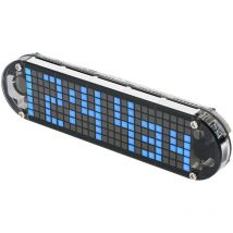 Lifcausal - Kit de réveil à led à matrice de points numérique haute précision DS3231 avec boîtier transparent, affichage de la date et de l'heure de