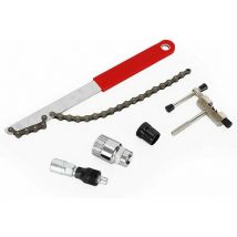Gojoy - Kit de réparation 5 en 1 pour vélo avec extracteur de manivelle, extracteur de pignon, fouet à chaîne