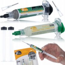 Kit de soudure Rosfix ProFlux 338 + Etain Liquide 183°C +2x piston, 2x aiguille