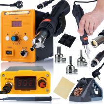 Kit de station de soudage pour pannes standards T12 Rosfix Orange Akbash T12OAS Electric PRO Series + Station de soudage à air chaud Rosfix 858D +