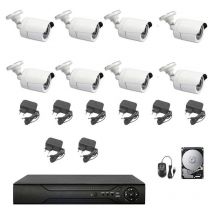 Housecurity - kit de surveillance vidéo ahd 8 caméras ahd infrarouge 5 mpx ip hd 1 tb