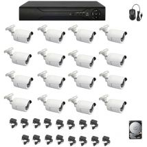 Housecurity - kit de surveillance vidéo ahd 16 caméras 5 mpx dvr 16 ch hd 2 tb