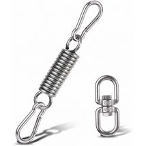Memkey - Kit de Suspension pour Hamac, Ressort pour Chaises-Hamac avec Mousquetons et Anneau Rotatif, Accessoire pour Chaise Hamac, pour Chaises de
