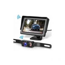 Kit de système de caméra de recul sans fil pour voiture/camion/van/van/RV, moniteur de 4,3 pouces, système de sauvegarde de vue arrière